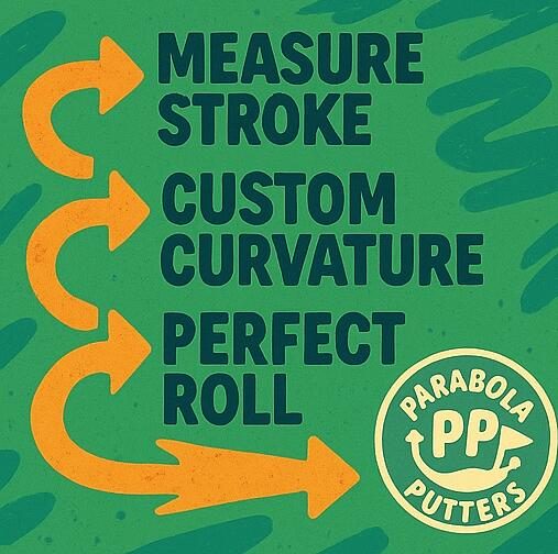 Measure stroke, custom curvature, perfect roll — the Parabola Putters fitting process